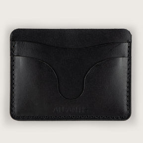 Atlantis Black Leather Travel Card Holder - Atlantis Handmade Shoes - 4110061468544