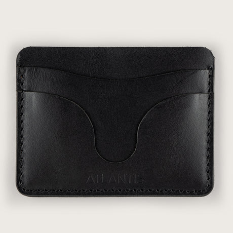 Atlantis Black Leather Travel Card Holder - Atlantis Handmade Shoes - 4110061468544