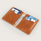 Atlantis Saddle Leather Vertical Bifold Wallet - Atlantis Handmade Shoes - 4110061480546