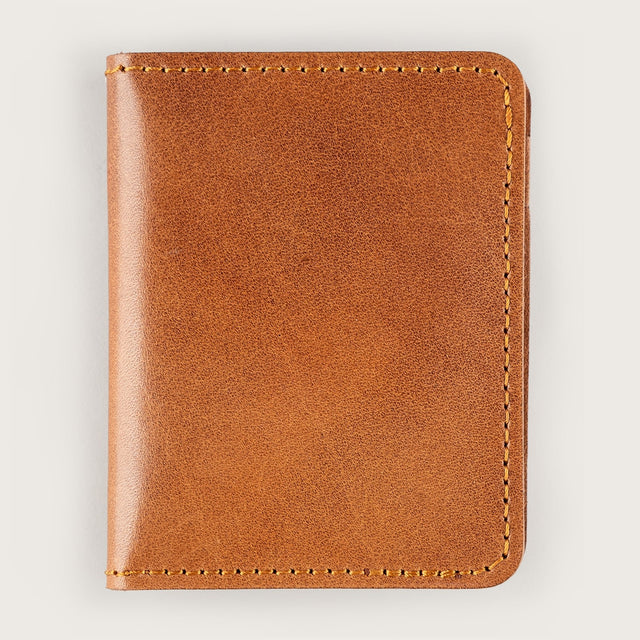 Atlantis Saddle Leather Vertical Bifold Wallet - Atlantis Handmade Shoes - 4110061480546