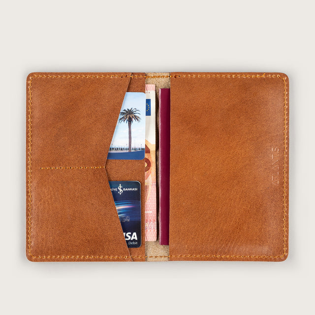 Atlantis Saddle Leather Passport Holder - Atlantis Handmade Shoes - 4110061456541