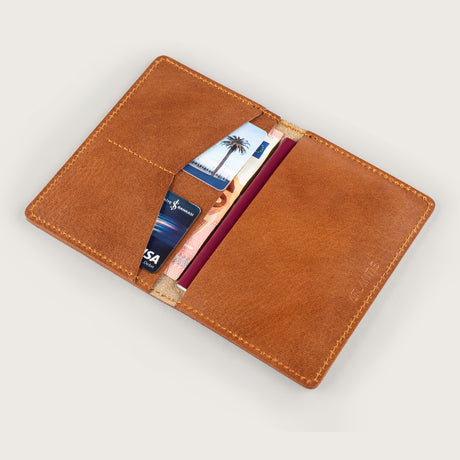 Atlantis Saddle Leather Passport Holder - Atlantis Handmade Shoes - 4110061456541