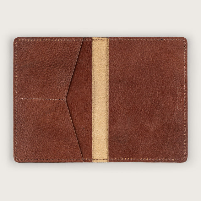 Atlantis Brown Leather Passport Holder - Atlantis Handmade Shoes - 4110061455544