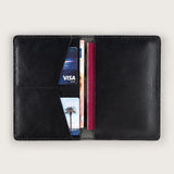 Atlantis Black Leather Passport Holder - Atlantis Handmade Shoes - 4110061452543