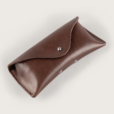 Atlantis Brown Leather Sunglasses Case - Atlantis Handmade Shoes - 4110061463549