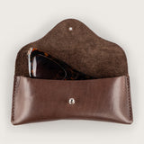 Atlantis Brown Leather Sunglasses Case - Atlantis Handmade Shoes - 4110061463549