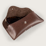Atlantis Brown Leather Sunglasses Case - Atlantis Handmade Shoes - 4110061463549