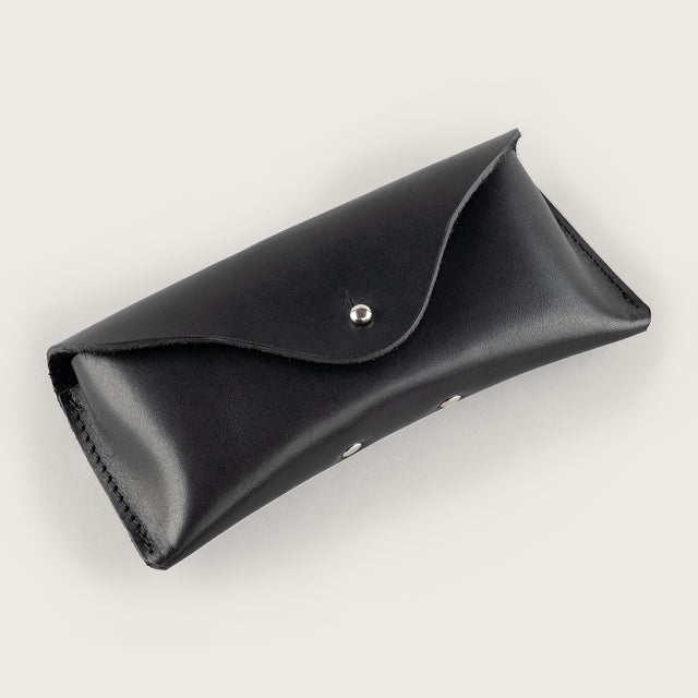 Atlantis Black Leather Sunglasses Case - Atlantis Handmade Shoes - 4110061460548