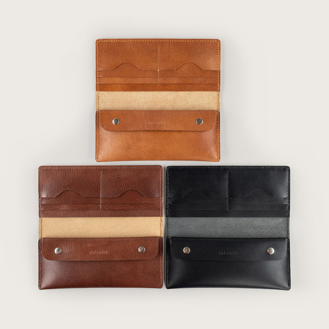 Atlantis Leather Large Wallet - Atlantis Handmade Shoes - 4110061437540