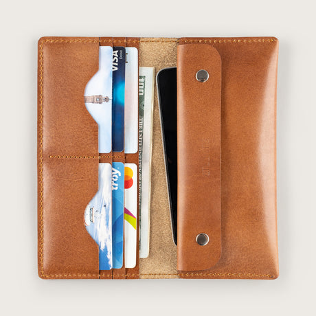 Atlantis Saddle Leather Large Wallet - Atlantis Handmade Shoes - 4110061446542