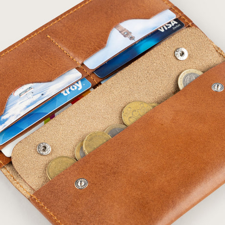 Atlantis Saddle Leather Large Wallet - Atlantis Handmade Shoes - 4110061446542