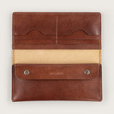 Atlantis Brown Leather Large Wallet - Atlantis Handmade Shoes - 4110061443541
