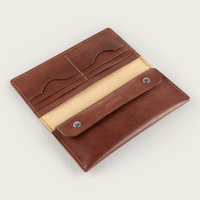 Atlantis Brown Leather Large Wallet - Atlantis Handmade Shoes - 4110061443541