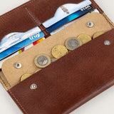 Atlantis Brown Leather Large Wallet - Atlantis Handmade Shoes - 4110061443541
