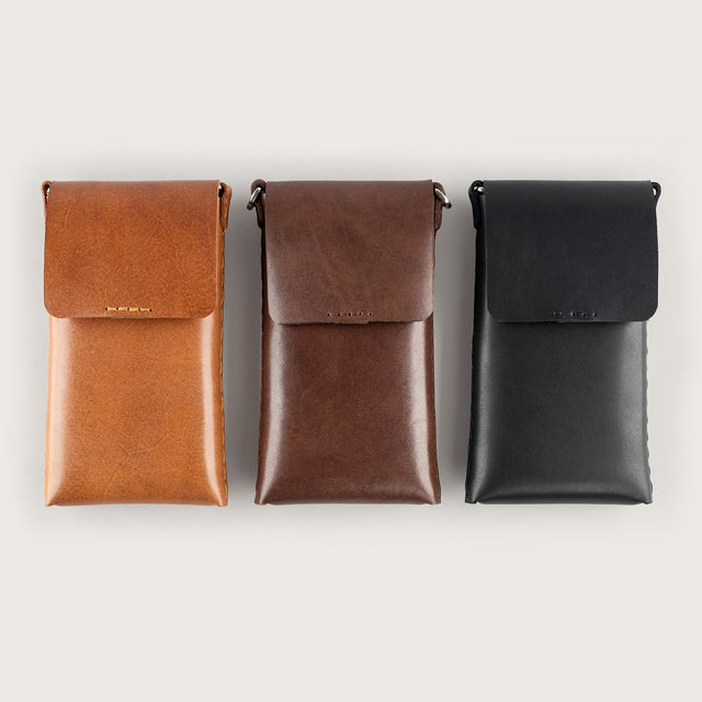 Atlantis Leather Crossbody Phone Bag - Atlantis Handmade Shoes - 4110061420542