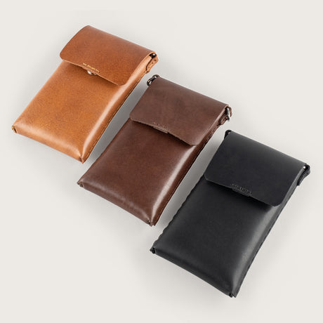 Atlantis Leather Crossbody Phone Bag - Atlantis Handmade Shoes - 4110061420542