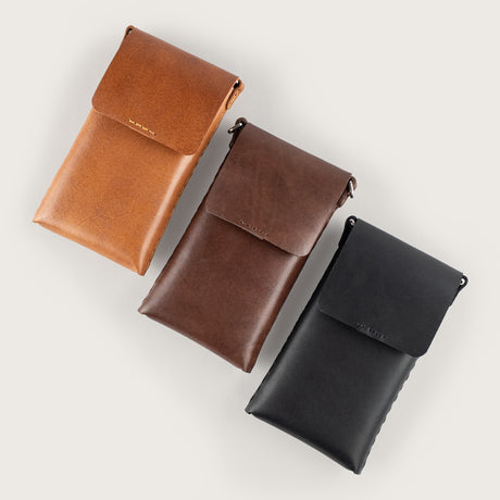 Atlantis Leather Crossbody Phone Bag - Atlantis Handmade Shoes - 4110061420542