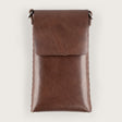 Atlantis Brown Leather Crossbody Phone Bag - Atlantis Handmade Shoes - 4110061426544