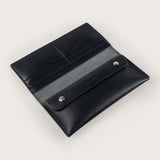 Atlantis Black Leather Large Wallet - Atlantis Handmade Shoes - 4110061440540