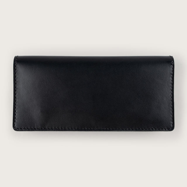 Atlantis Black Leather Large Wallet - Atlantis Handmade Shoes - 4110061440540