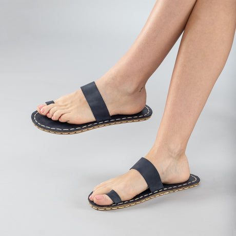 Braune natürliche Barfußsandalen