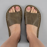Women's Green Barefoot Slide Sandals