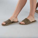 Women's Green Barefoot Slide Sandals