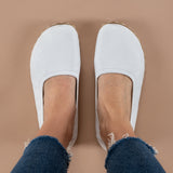 White Barefoot Ballet Flats