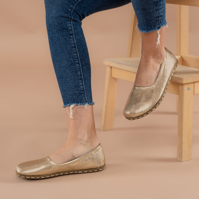 Women's Gold Barefoot Ballet Flats