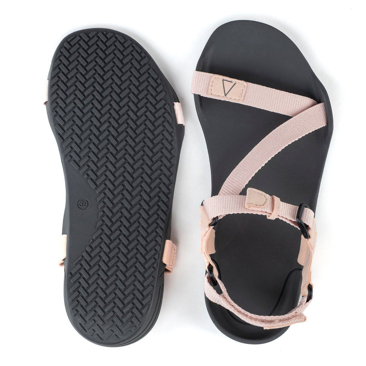 Women's Pink and Black Terra Barefoot Sandals