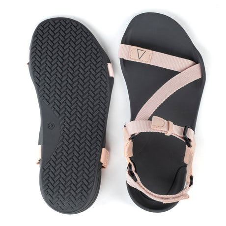 Women's Pink and Black Terra Barefoot Sandals