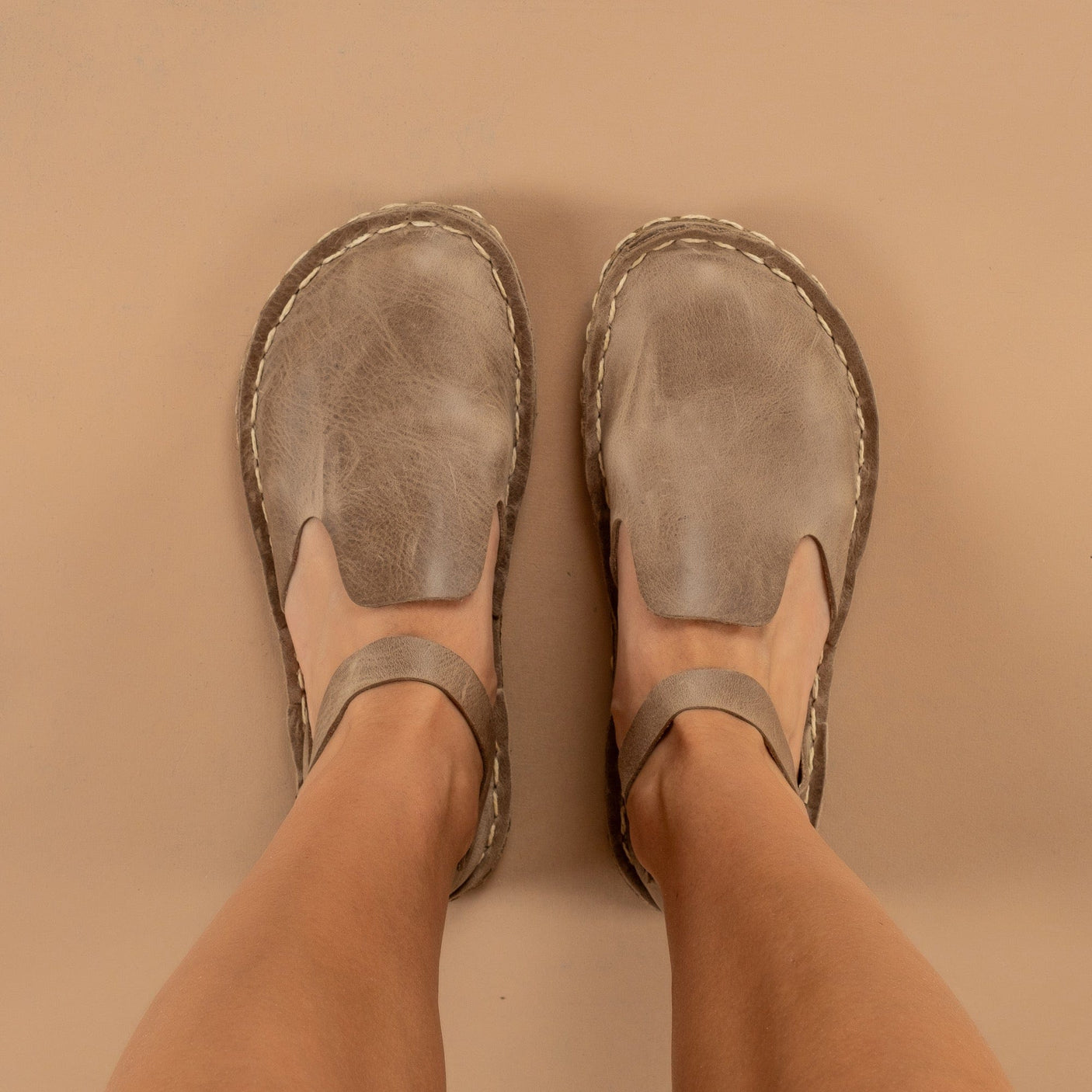 Taba Burnu Kapalı Barefoot Sandalet