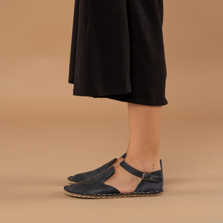 Mavi Burnu Kapalı Barefoot Sandalet