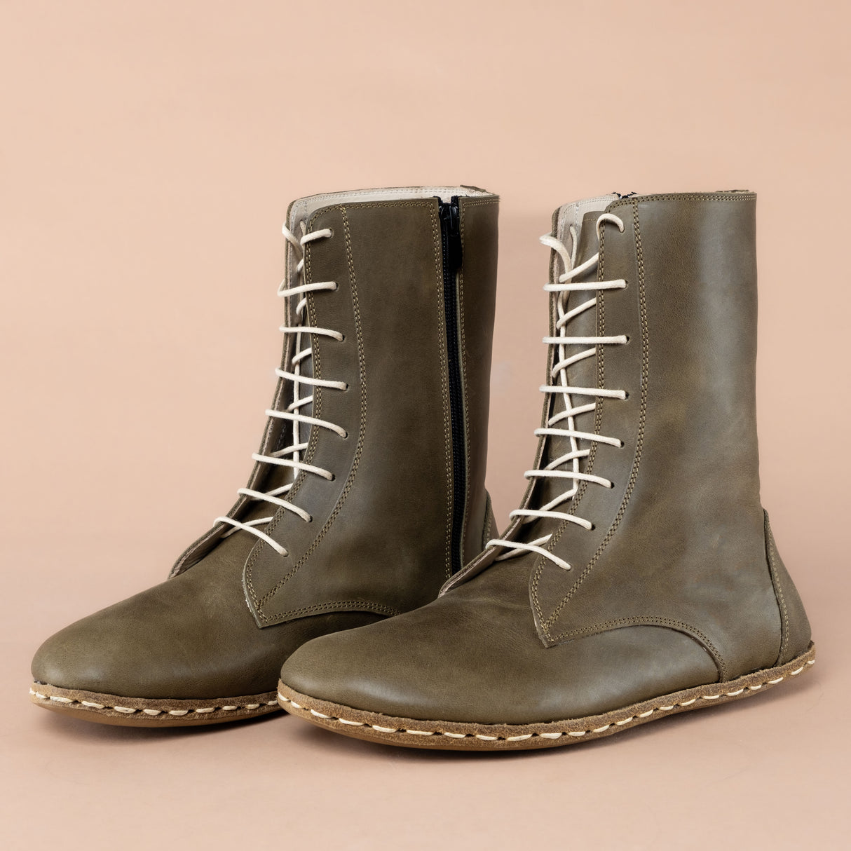 Men's Green Barefoot High Ankle Boots