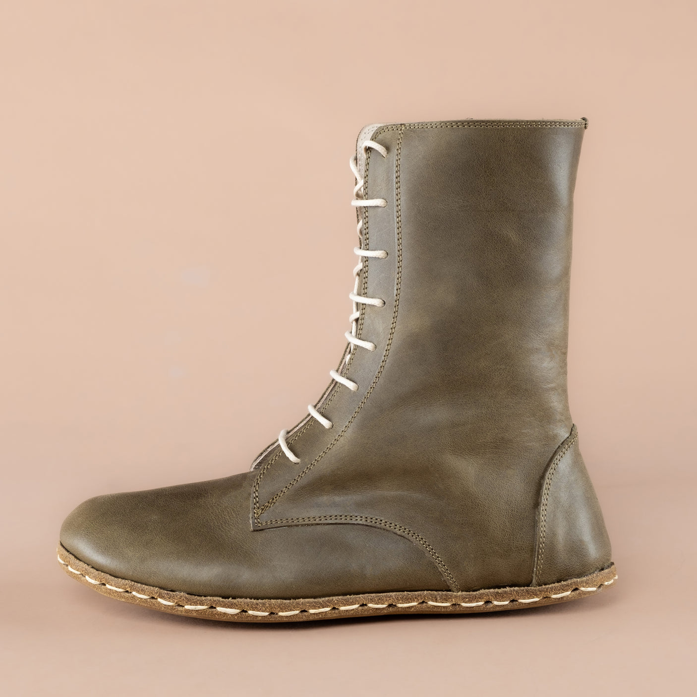 Women's Green Barefoot High Ankle Boots