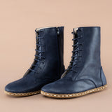 Men's Blue Barefoot High Ankle Boots