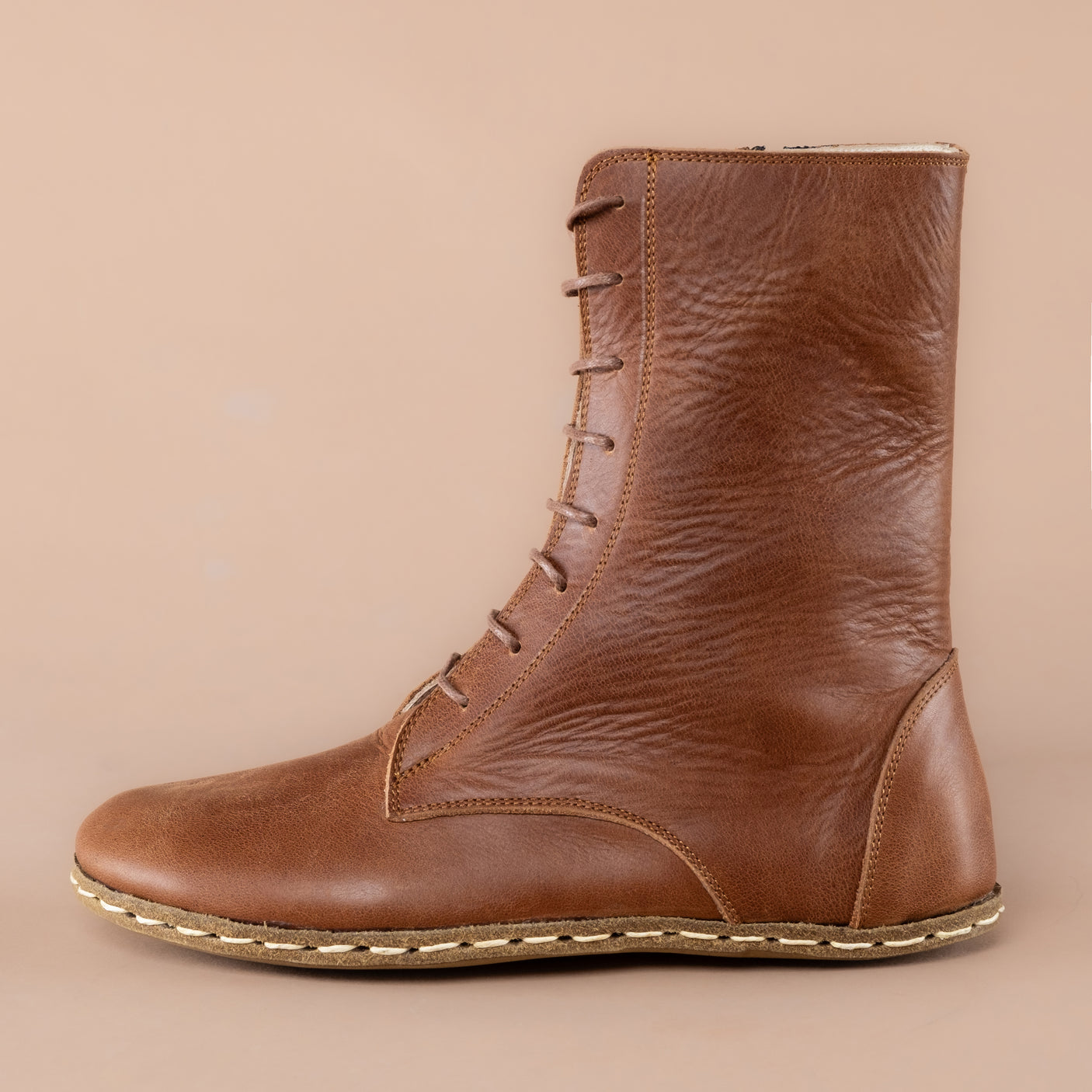 Women's Brown Barefoot High Ankle Boots