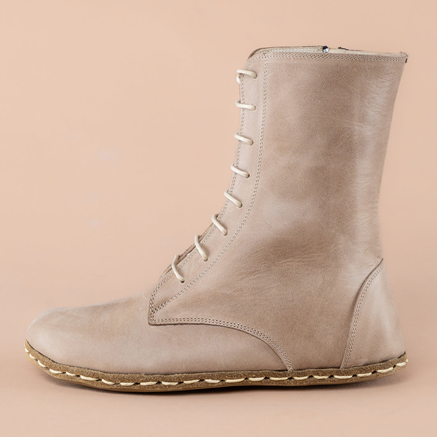 Women's Tan Barefoot High Ankle Boots