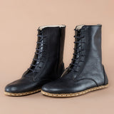Schwarze Barefoot-Stiefeletten für Damen
