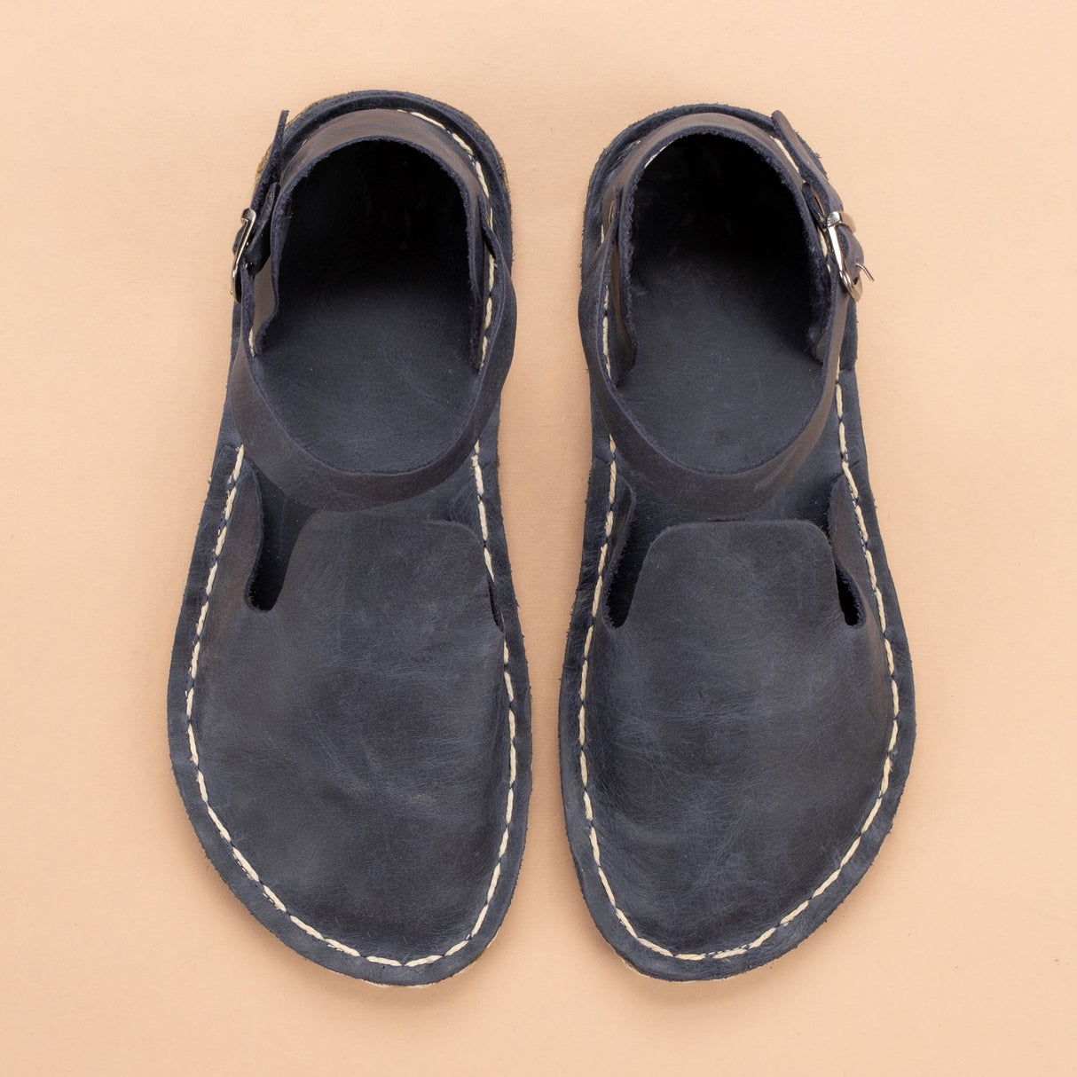 Blue Closed Toe Barefoot Sandals
