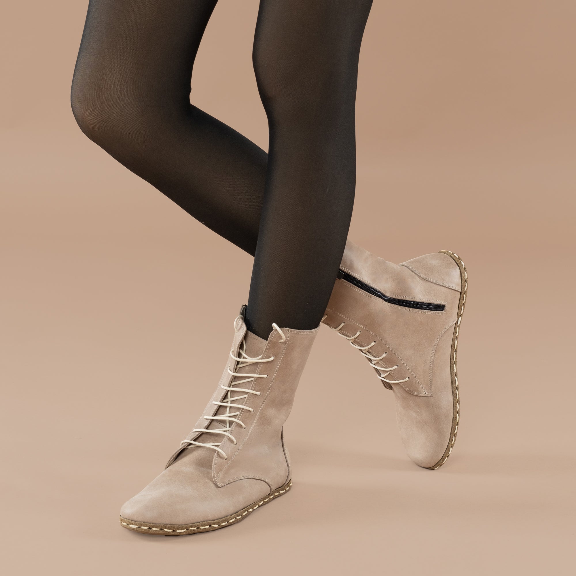 Women s Tan Barefoot High Ankle Boots