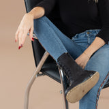 Schwarze Barefoot-Stiefeletten für Damen
