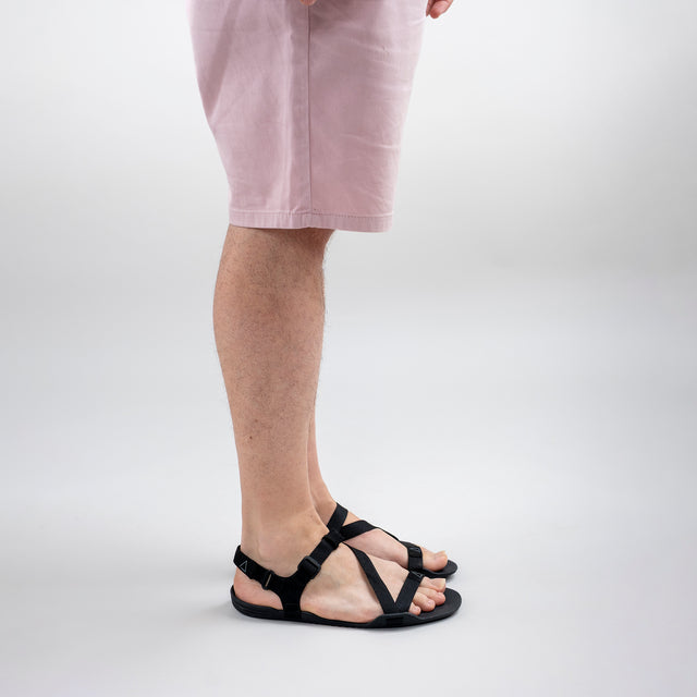 Men's Black Terra Barefoot Sandals - Atlantis Handmade Shoes - 