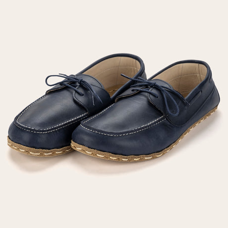 Women's Blue Dock Shoes - Atlantis Handmade Shoes - 