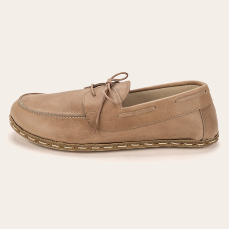 Women's Tan Dock Shoes - Atlantis Handmade Shoes - 