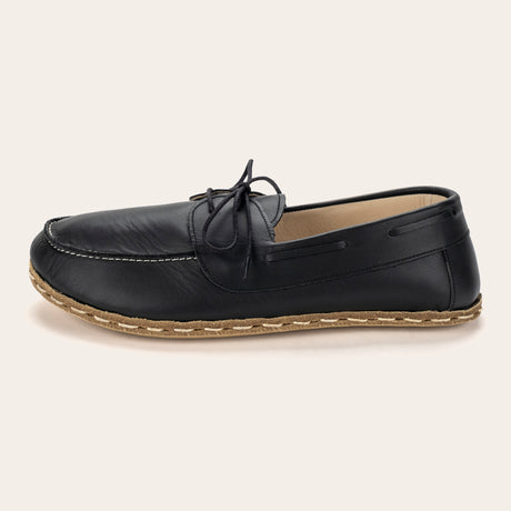 Women's Black Dock Shoes - Atlantis Handmade Shoes - 