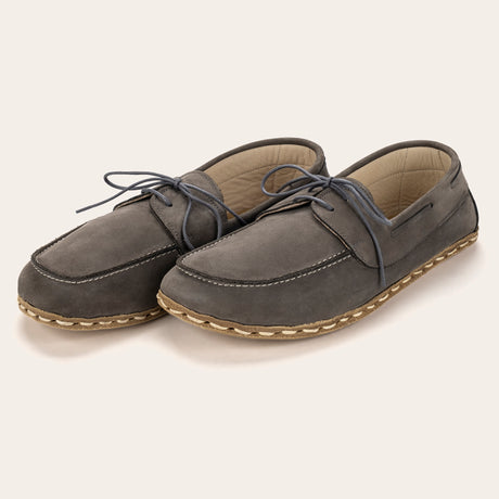Women's Gray Dock Shoes - Atlantis Handmade Shoes - 