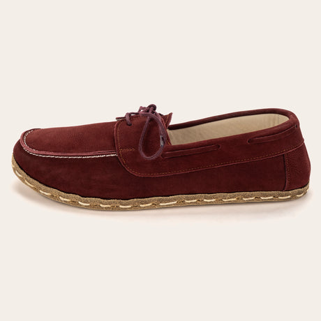 Women's Burgundy Dock Shoes - Atlantis Handmade Shoes - 