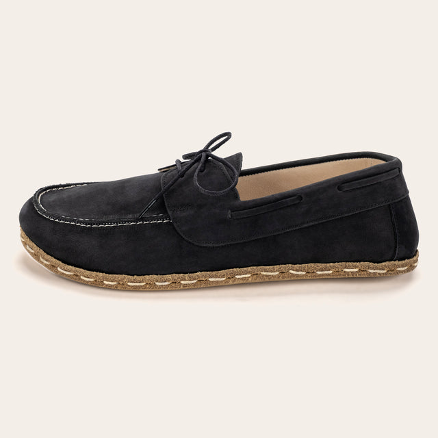 Women's Black Nubuck Dock Shoes - Atlantis Handmade Shoes -