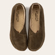 Khaki Green Suede Barefoot Cross Ballet Flats - Atlantis Handmade Shoes - 
